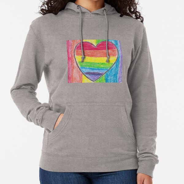 Rainbow Heart Lightweight Hoodie