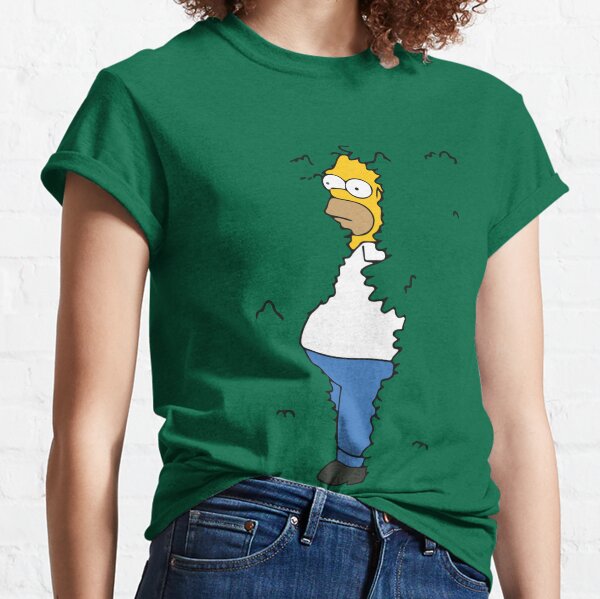 Homer coming out of bushes Classic T-Shirt