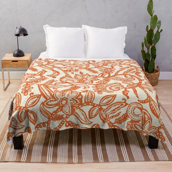 Item preview, Vintage floral lace (orange invert) designed and sold by BessoChicca.
