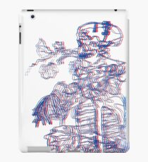 Trippy Kunst des Skeletts 3D iPad-Hülle & Klebefolie