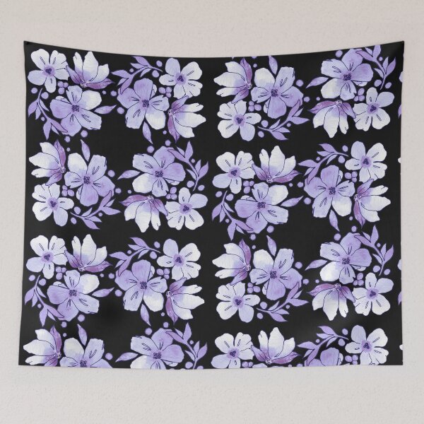 Item preview, Purple Flower Pattern designed and sold by Virginia Skinner.
