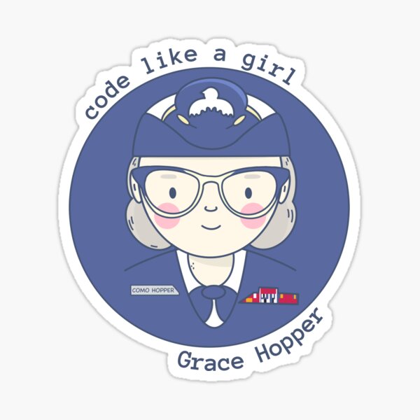 Grace Hopper - Code like a girl Sticker