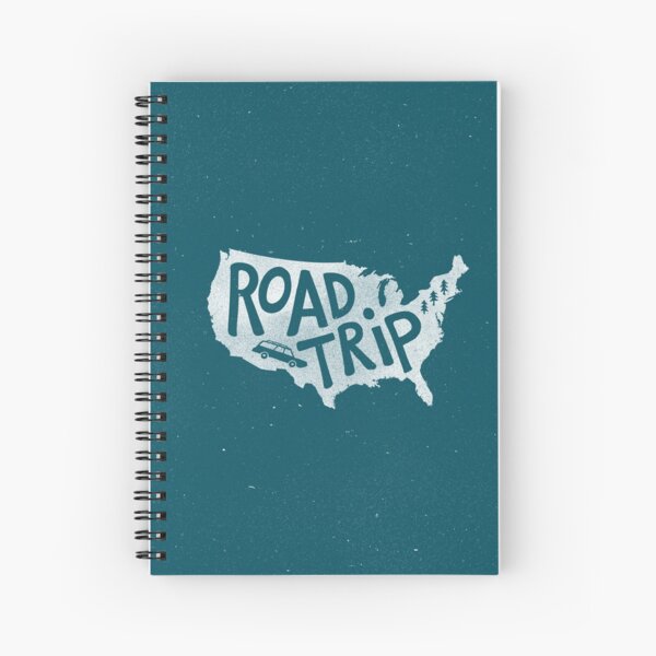 Road Trip USA - blau Spiralblock