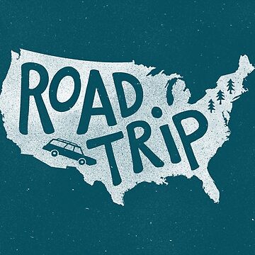 Artwork thumbnail, Road Trip USA - blue by cabinsupplyco