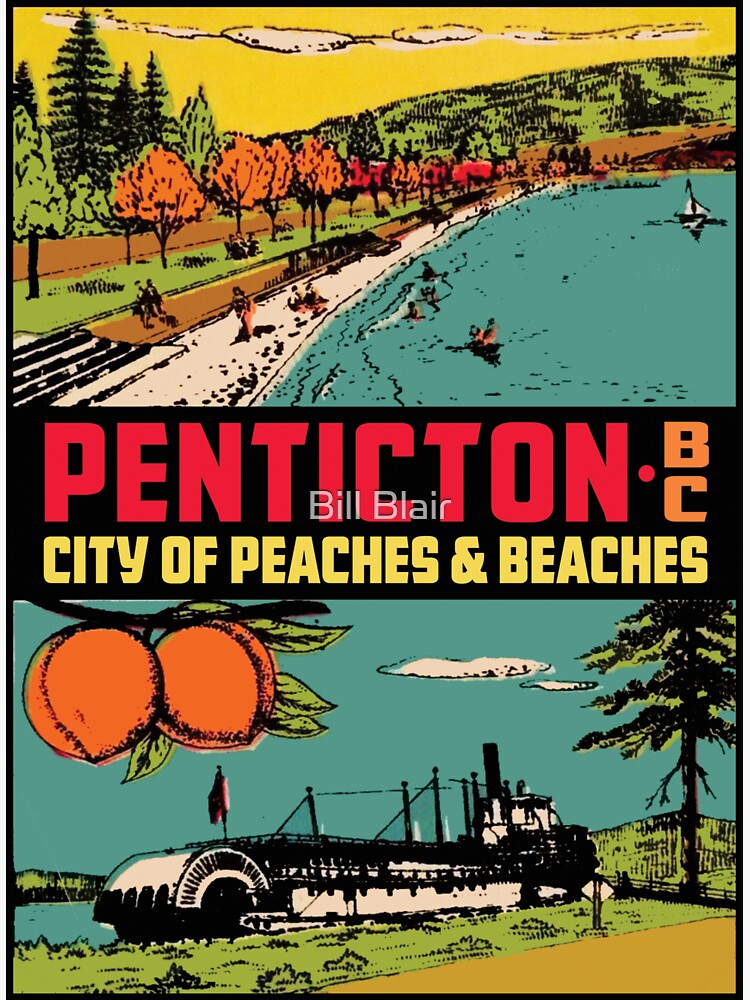 "Penticton Peaches & Beaches" Sticker for Sale by LuckyBee Redbubble