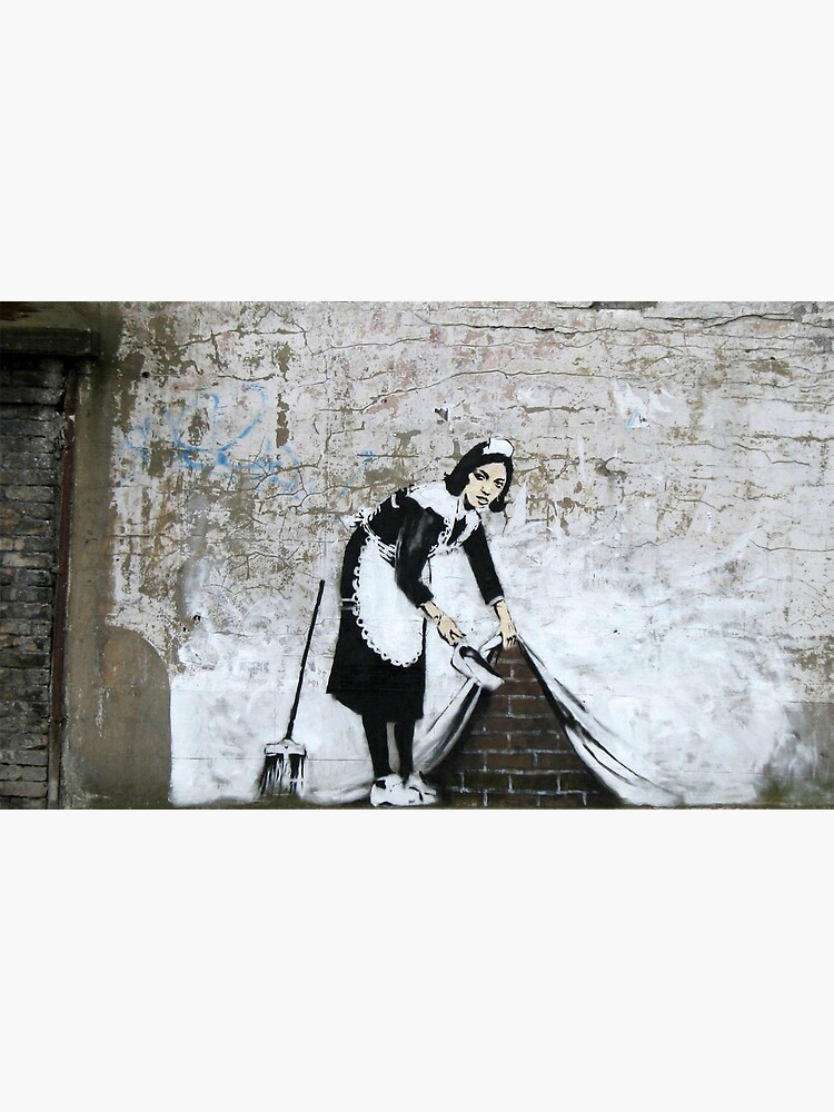 Banksy, Cleaning Lady (swept Under the Carpet) Artwork, Prints, Posters, Tshirts, Men, Women, Kids by clothorama