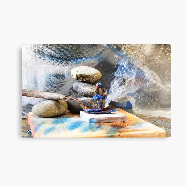Praying Composition Metal Print