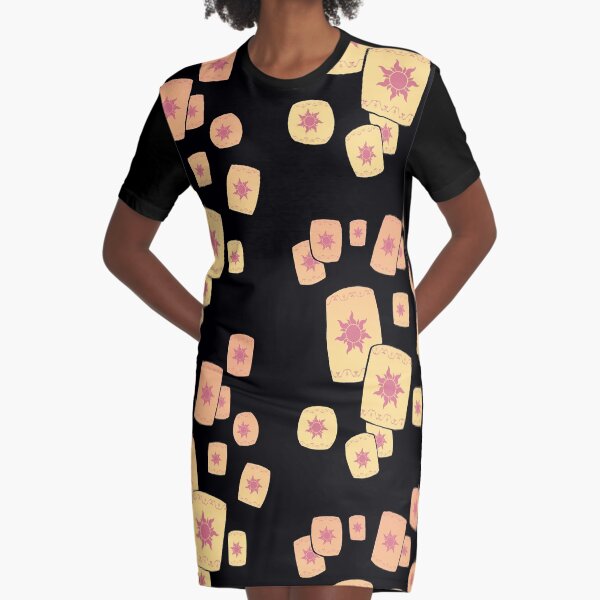 Schwimmende Laternen Gleam T-Shirt Kleid