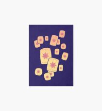 Floating Lanterns Gleam Art Board Print