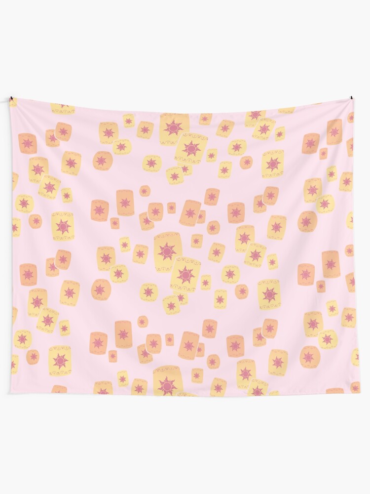 Alternate view of Floating Lanterns Gleam Variant Tapestry