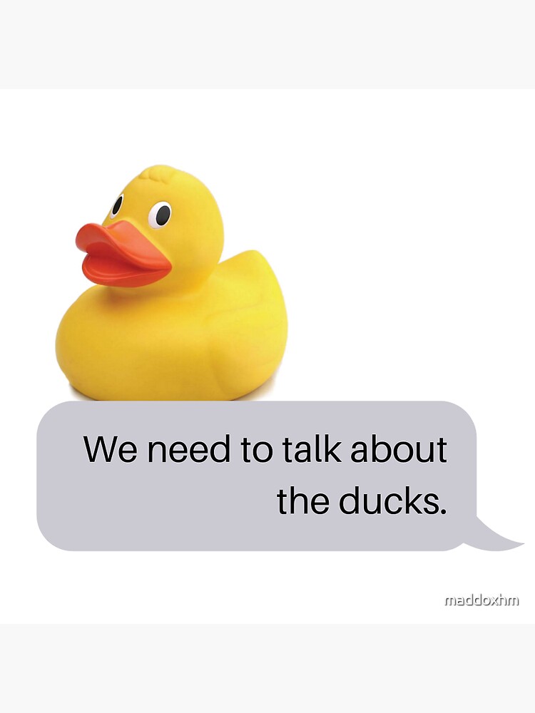 James We Need To Talk About The Ducks