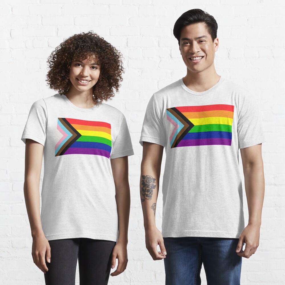 Guarda la ropa Correlación mueble Camiseta «Bandera del Orgullo del Progreso Gay» de WigOutlet | Redbubble