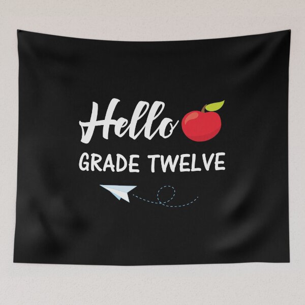 Item preview, Hello Grade Twelve Cute Back To School Designs designed and sold by SpiritWestDesig.