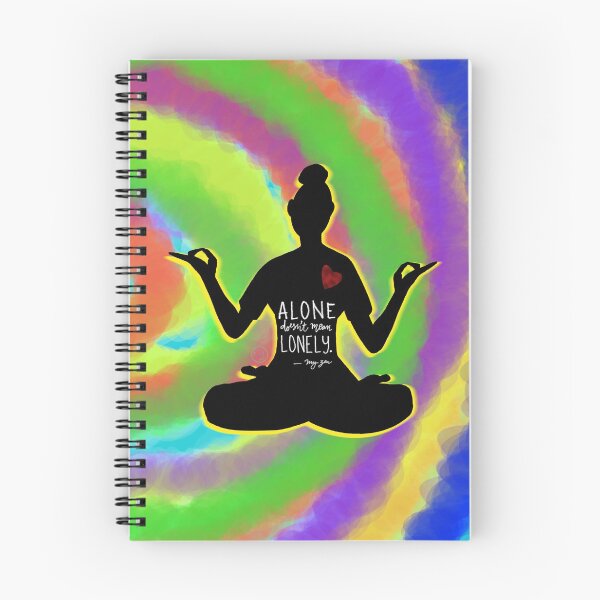 Item preview, Alone doesn't mean lonely yoga zen pose designed and sold by khadijlloyd.