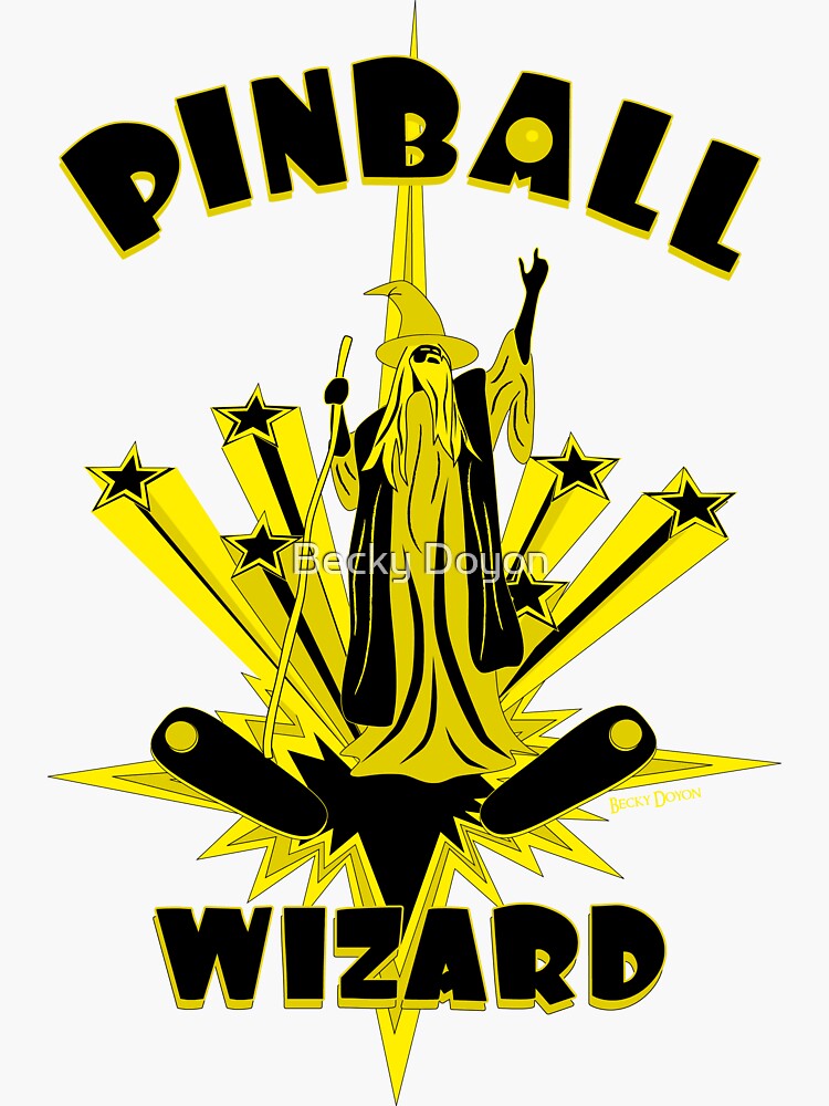 "Pinball Wizard" Sticker by Mercurry22 Redbubble