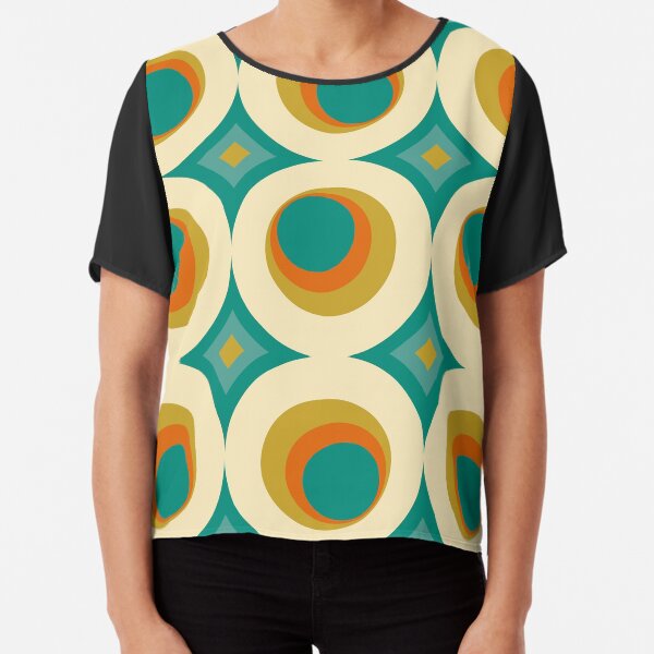 Mid-Century Modern Splash Chiffon Top