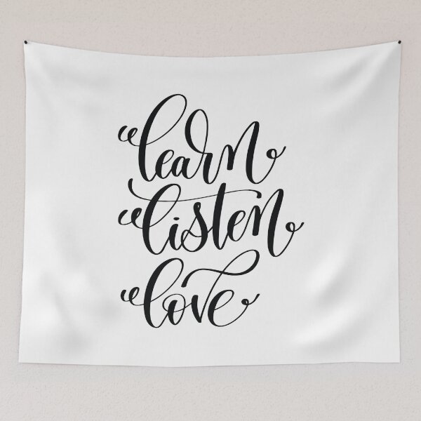 Item preview, Learn Listen Love Inspirational Quotes designed and sold by ProjectX23.