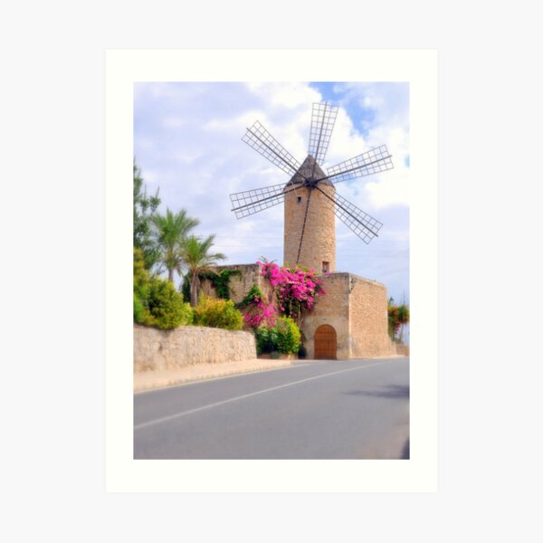 Majorca Mill Art Print