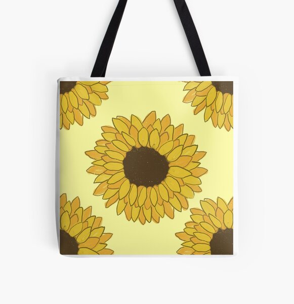 Yellow and Orange Sunflowers All Over Print Tote Bag