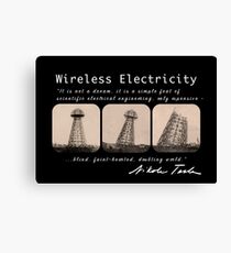 Nikola Tesla - Wireless Electricity Canvas Print