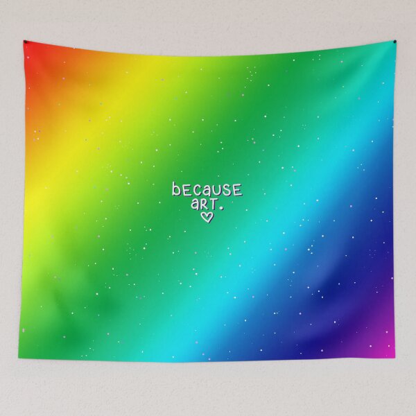 Item preview, Because Art. Rainbow Gradient with Stars designed and sold by Whoopsidoodle.