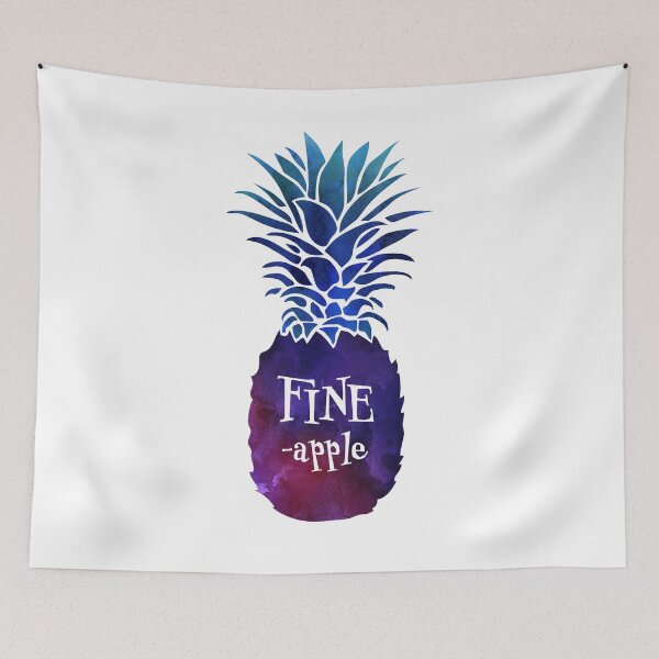 Item preview, Fine-apple Pineapple Watercolour Purple, Blue and Pink designed and sold by DesignsofWhimsy.