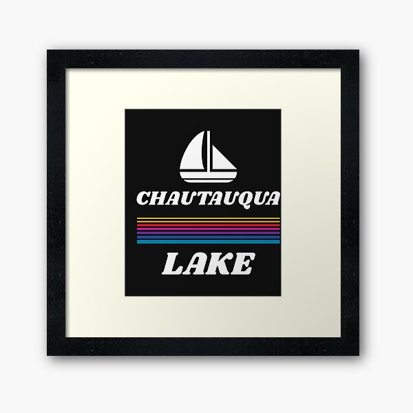 Chautauqua Lake NY prints, Chautauqua Lake NY designs graphic Framed Art Print
