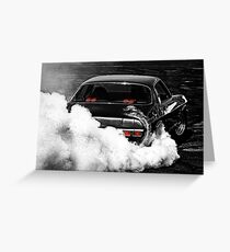 Burning rubber Greeting Card