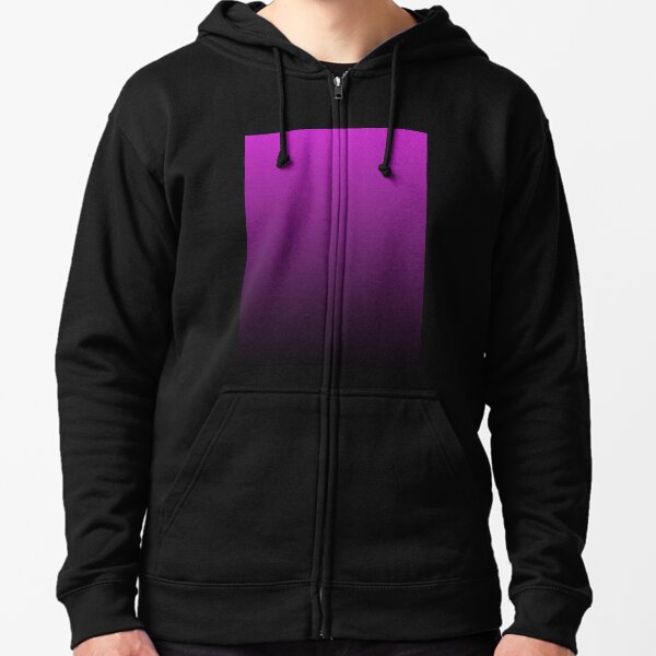 Black gradient outlet zipped hoodie