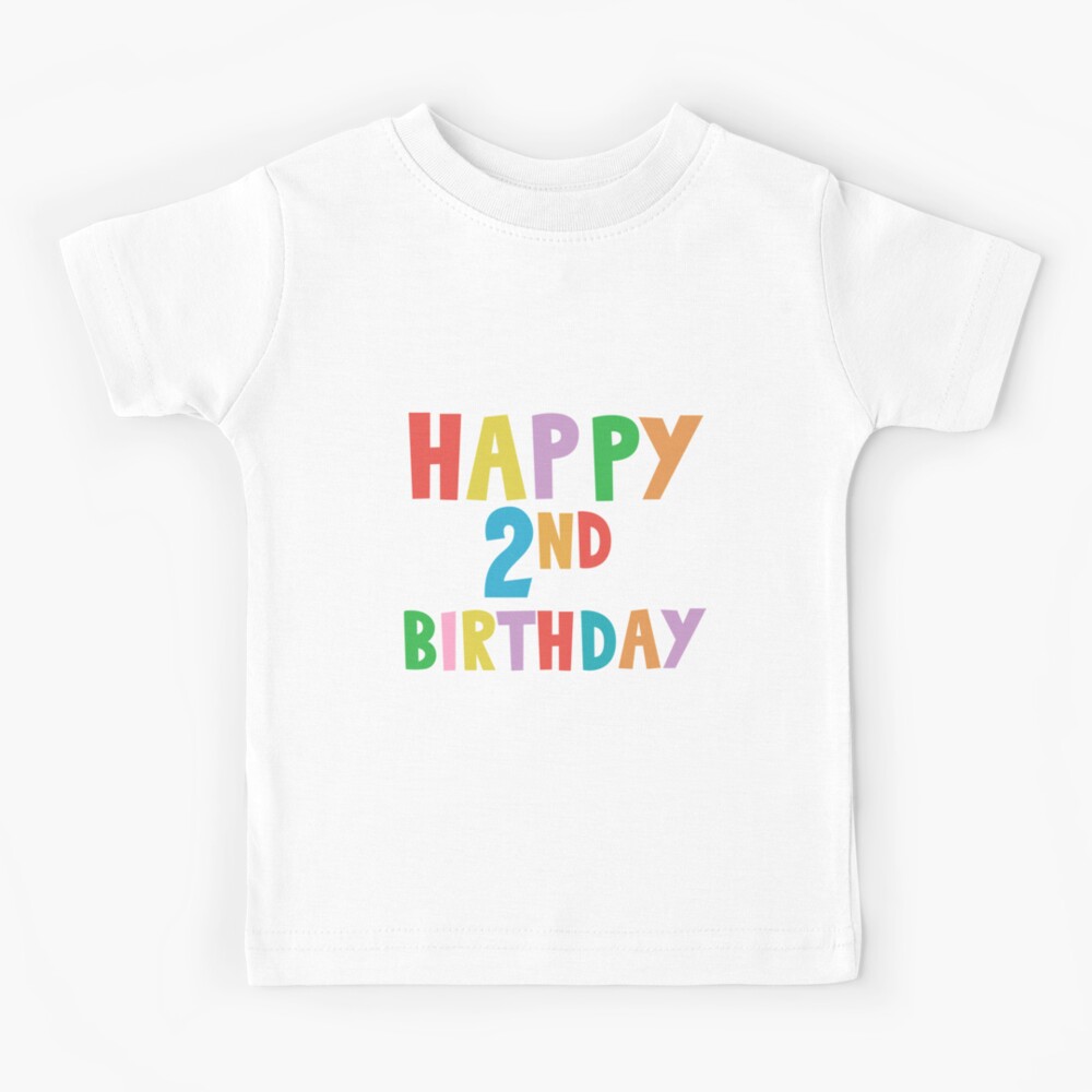Threadrock Kids Birthday Boy 2 year old Toddler T-shirt happy 2nd two 