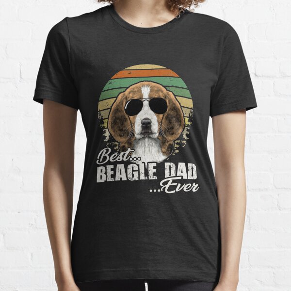Beagle Dog Dad Logo Graphic T Shirt