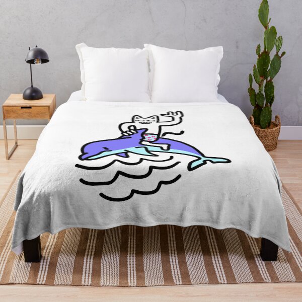 Item preview, Savage Cat Summer Dolphin Ride designed and sold by therealsadpanda.