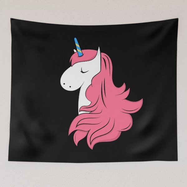 Item preview, Pink Hair Cute Unicorn designed and sold by mrhighsky.