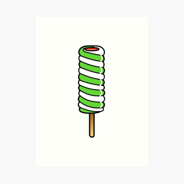 Spiral Twister Ice Lolly Art Print