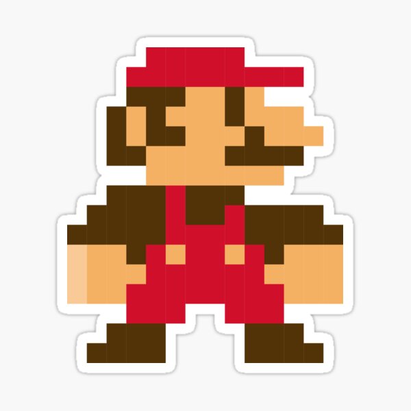 8 bit retro game Sticker