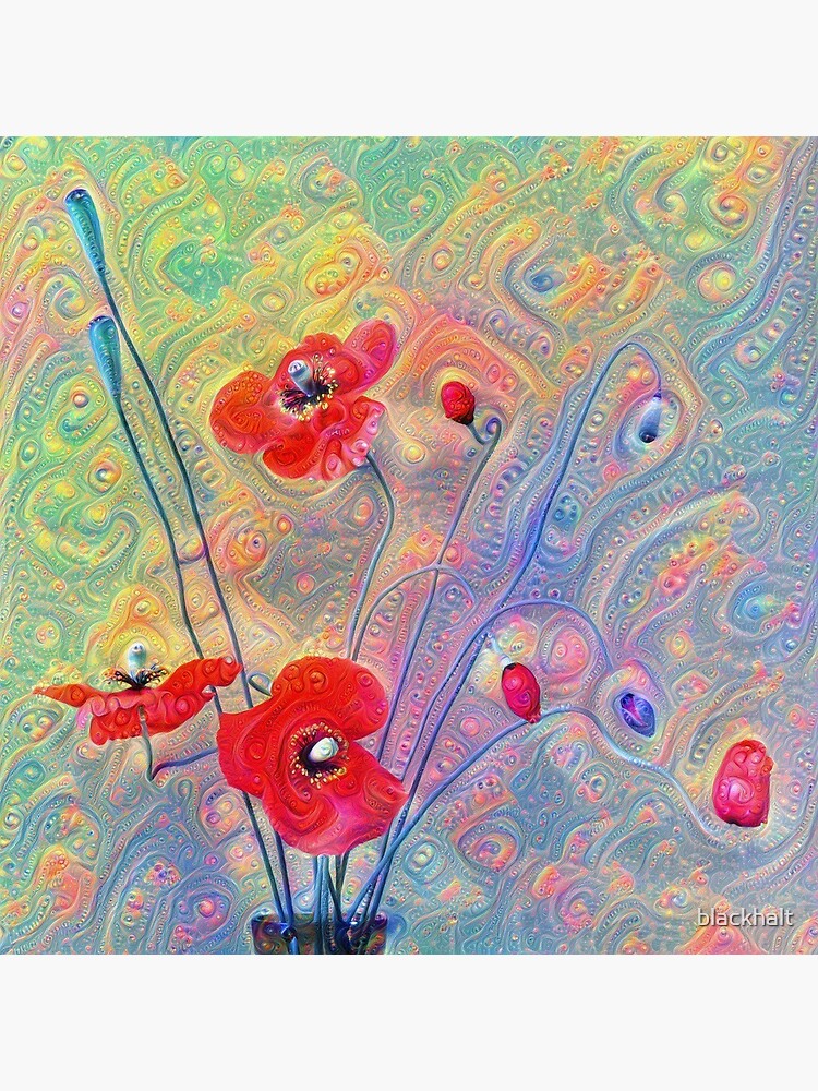 #Deepdreamed Poppies by blackhalt