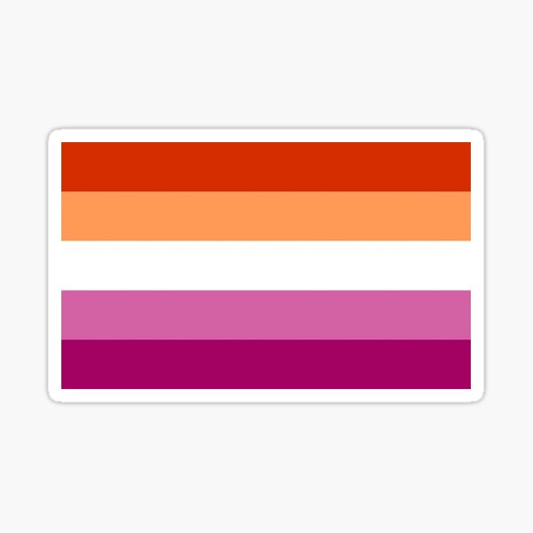 Nueva bandera lesbiana Pegatina