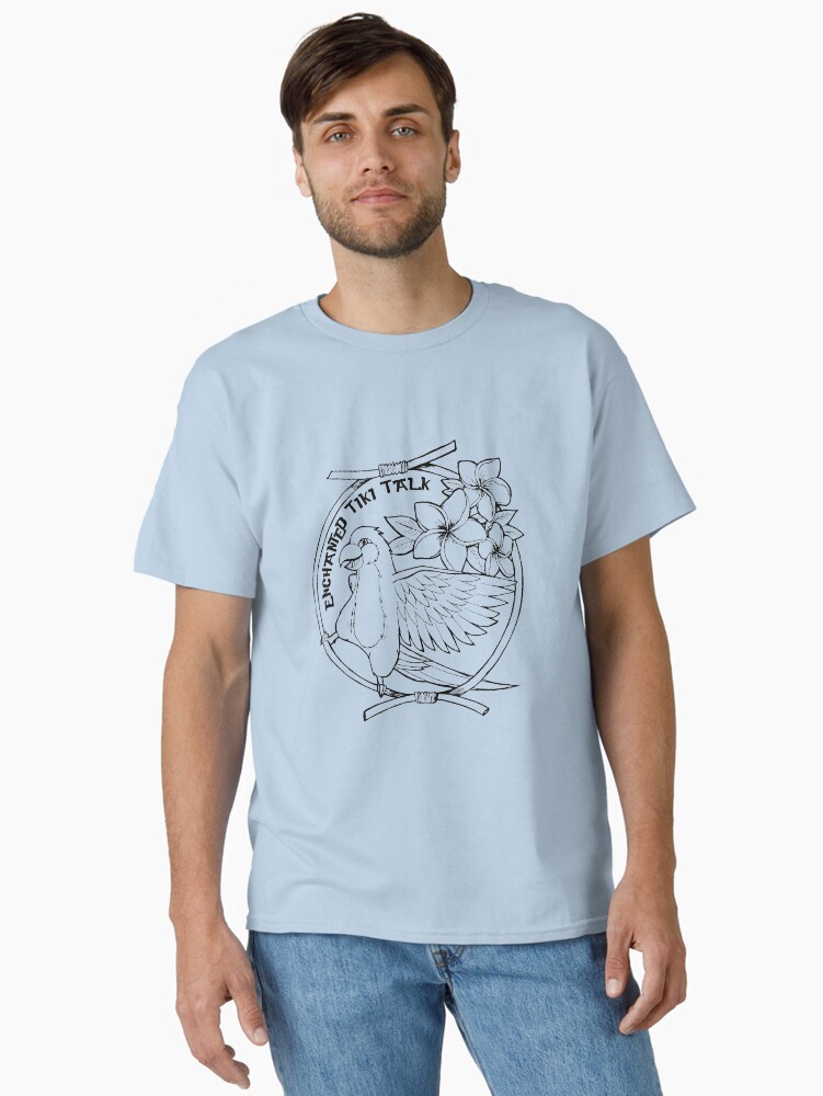 Thumbnail 1 of 7, Classic T-Shirt, Floral Tiki Bird  designed and sold by tikitalkpodcast.