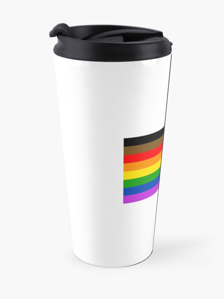 Vista alternativa de Taza de viaje Bandera del orgullo gay