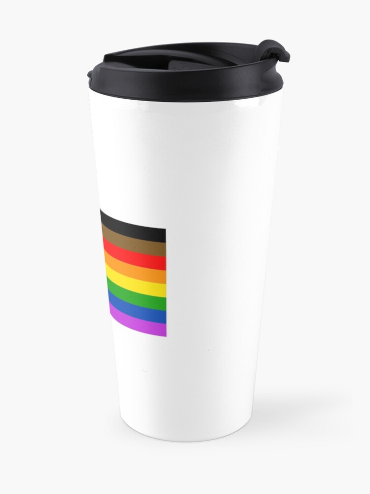 Vista alternativa de Taza de viaje Bandera del orgullo gay