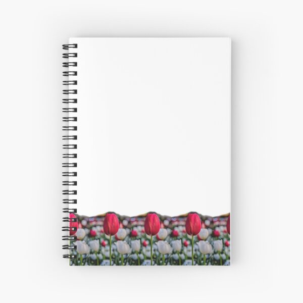 Red tulip streamline Spiral Notebook