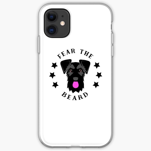 Funny Black Schnauzer Fear the Beard iPhone Soft Case