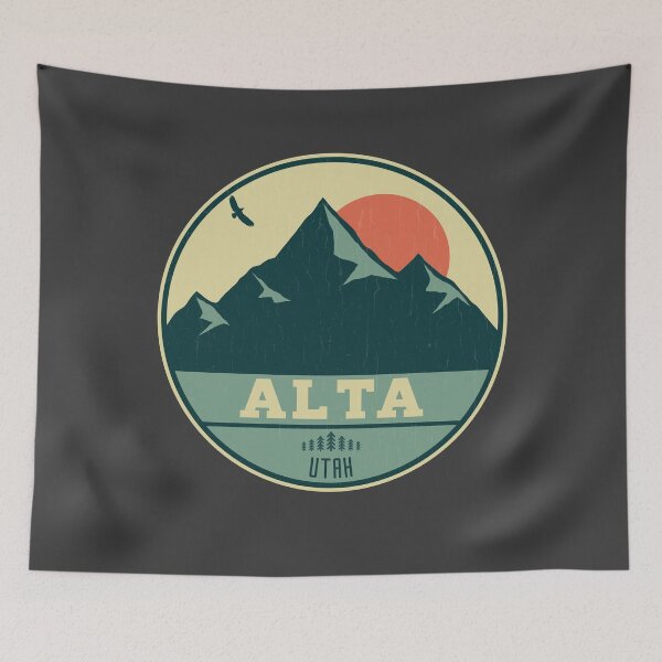 Item preview, Alta Utah  Retro Mountain Badge designed and sold by dk80.