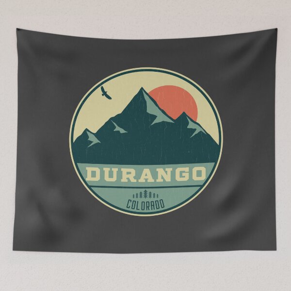 Item preview, Durango Colorado Retro Mountain Badge designed and sold by dk80.
