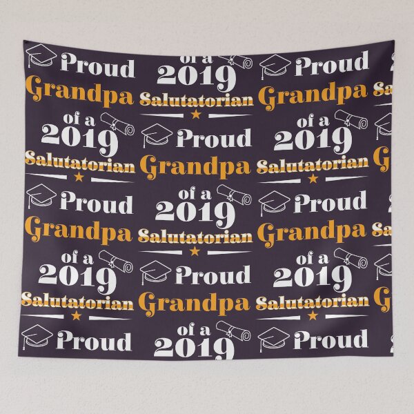 Item preview, Mens Salutatorian Class of 2019 Proud Grandpa Family Graduation print designed and sold by doodabobs.