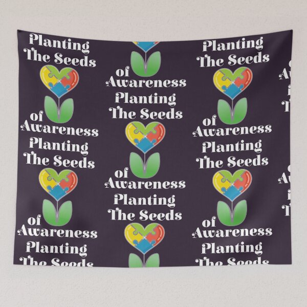 Item preview, Autism Awareness graphic Planting the Seeds Puzzle Pieces design designed and sold by doodabobs.