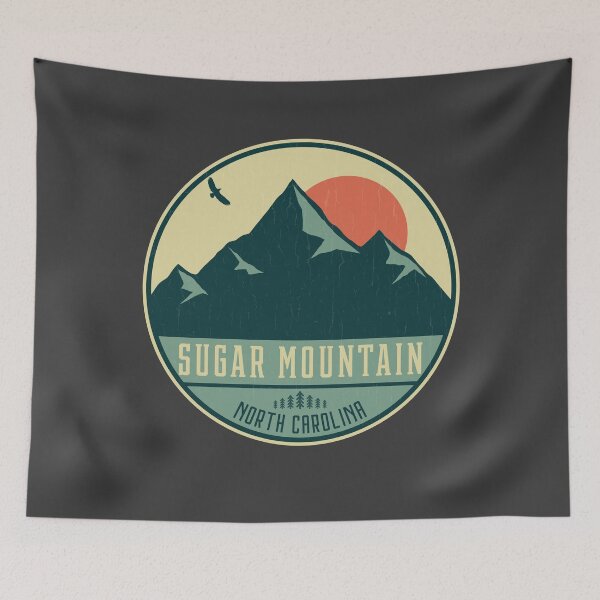 Item preview, Sugar Mountain North Carolina Retro Mountain Badge designed and sold by dk80.