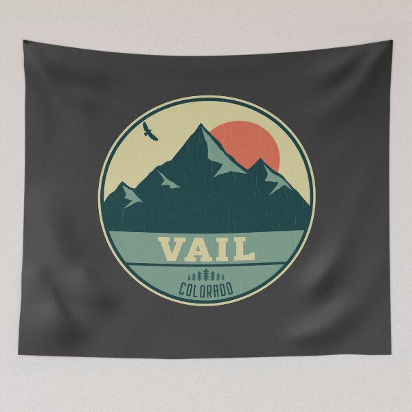 Item preview, Vail Colorado Retro Mountain Badge designed and sold by dk80.