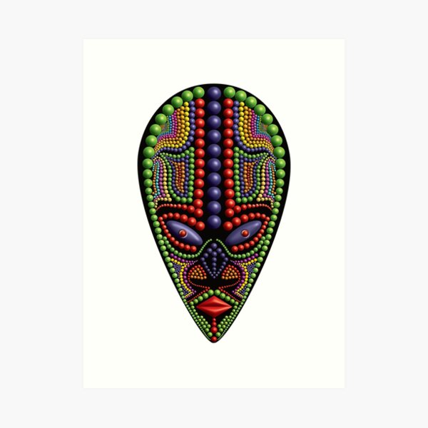 African Mask 06 Art Print