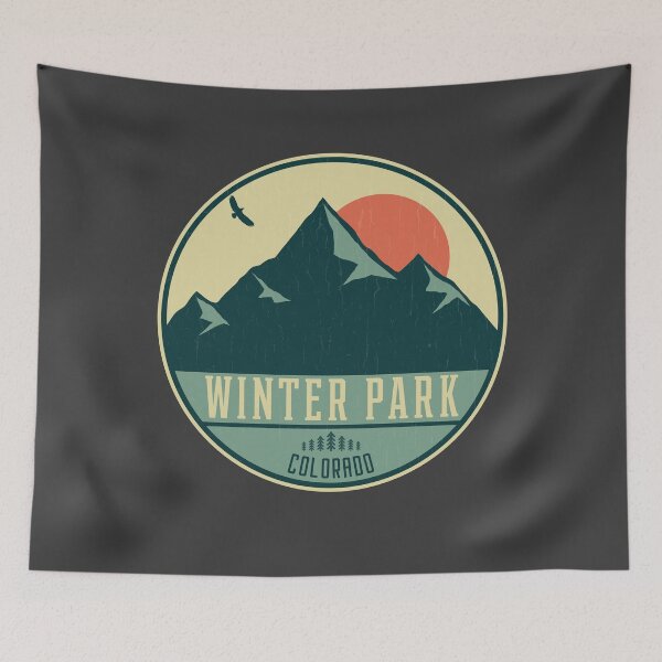 Item preview, Winter Park Colorado Retro Mountain Badge designed and sold by dk80.